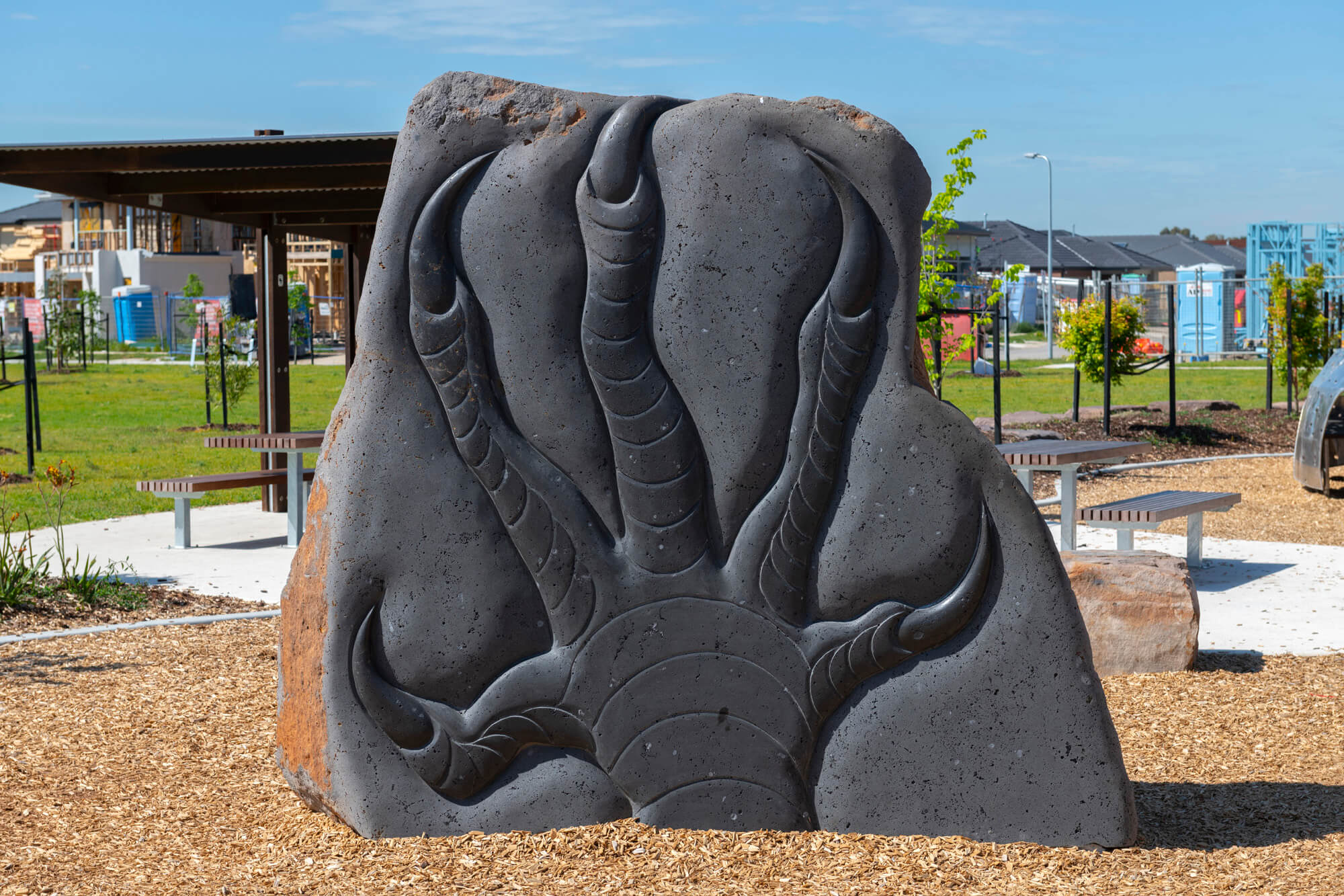 Arcadia Dragon Park stone carving