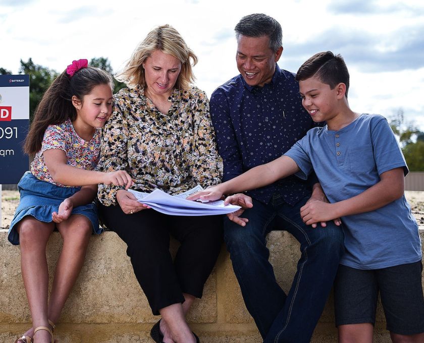 Cassia, Kwinana young family choosing their dream lot and new home design
