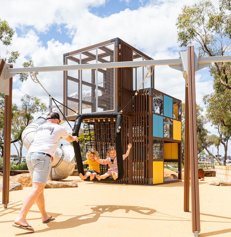 Seaside, Madora Bay, children playing at the new park
