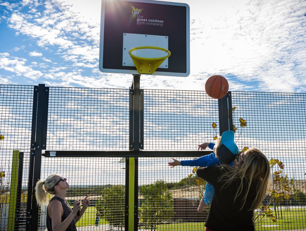 Allara, Eglinton Revolution park basketball hoop.