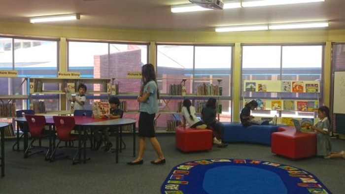 True North, Greenvale primary school, children in the library.