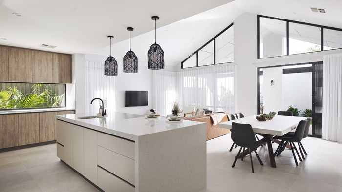 Smart Homes for Living The Grand Tallulah kitchen and living area