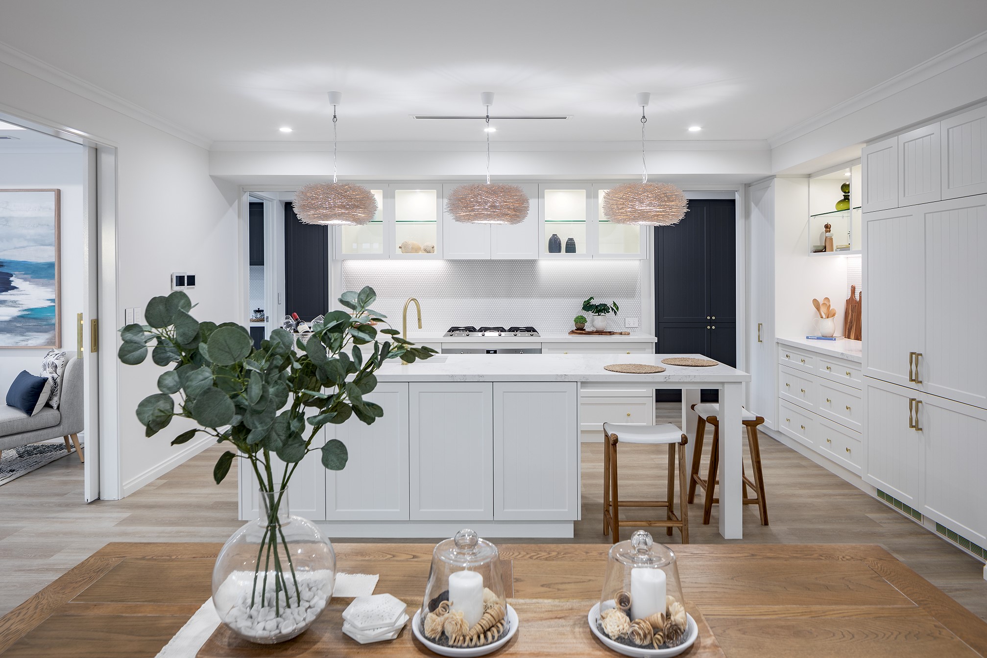 Shelford Beach House kitchen and dining