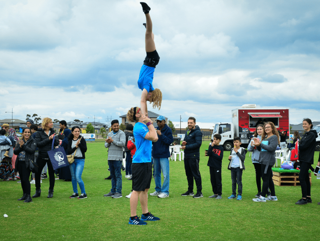 True North, Greenvale community event and acrobatics performance.