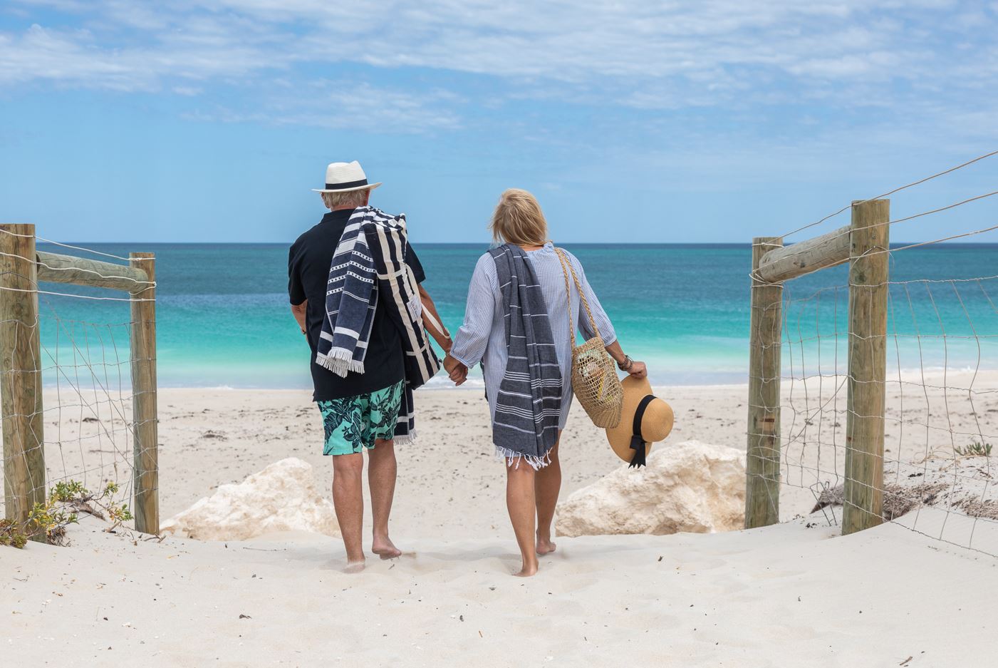 Catalina, Mindarie and Clarkson retirees walking down to the beach
