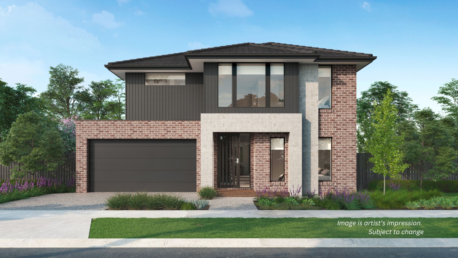HFAC Henley double storey home front elevation artist impression
