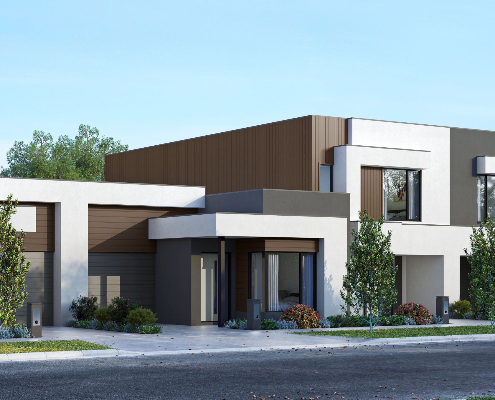 Artist's impression of the Lomandra townhome collection by Metricon